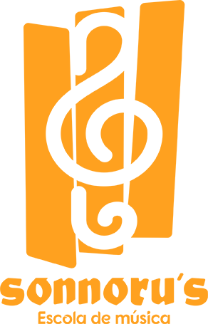 visão ímpar design imagem referente ao logotipo vertical laranja da sonnoru´s escola de música